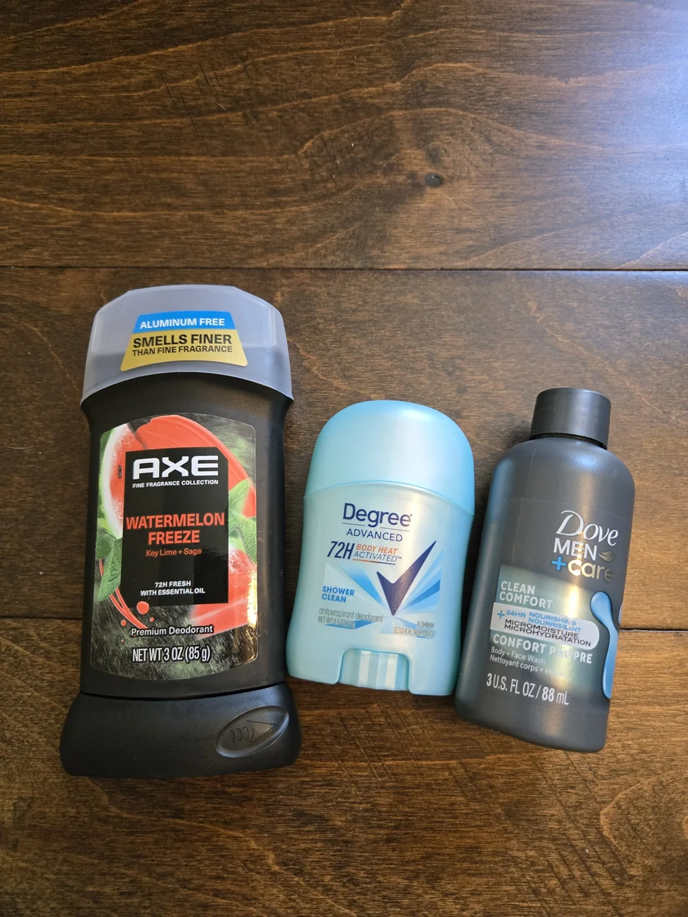 axe, Dove & Degree advanced 72h